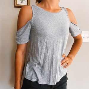 Light gray cute tank with sleeves